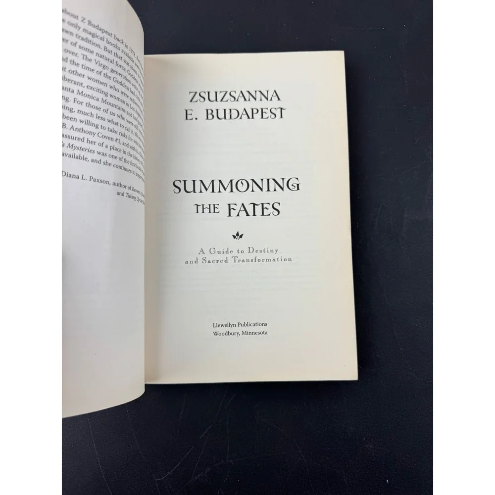 Summoning the Fates Zsuzsanna E Budapest Goddess Spirituality‎ Paperback 2007